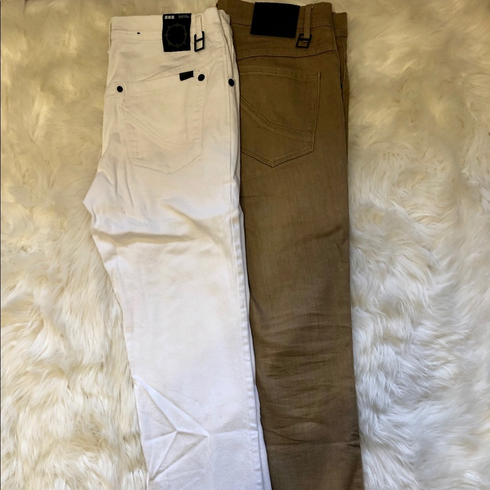 Skater Denim- White & Tan Size 32 Slim
